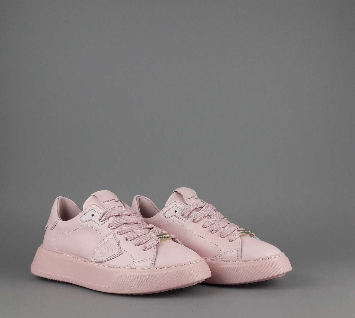 Philippe Model Sneakers Donna New Temple Pelle Rosa Antico