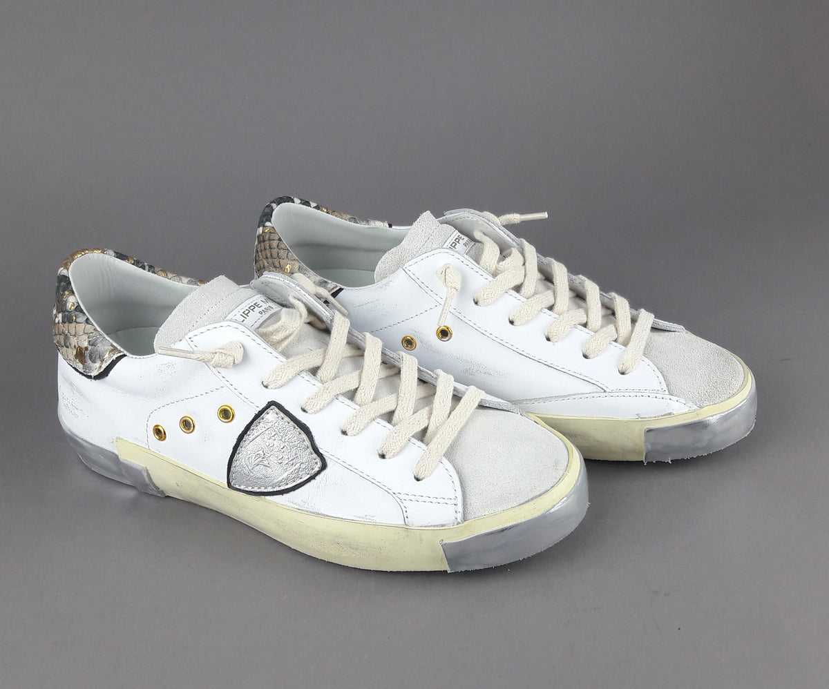 Philippe Model Sneakers Donna Paris x Pelle Bianco Spoiler Pitone