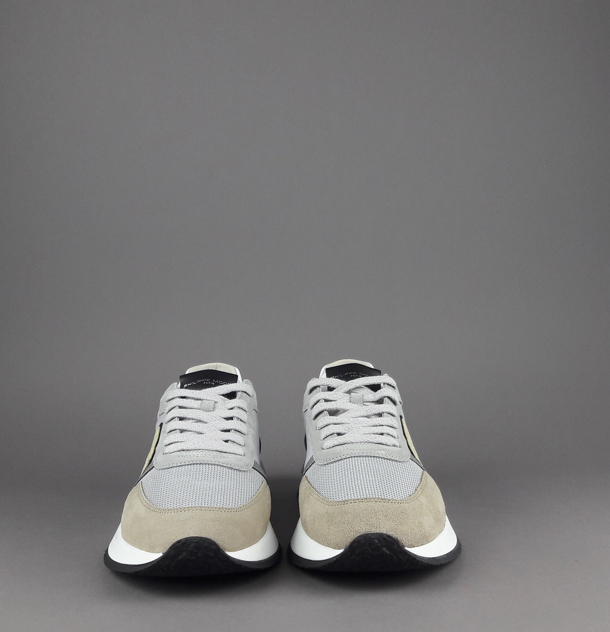 Philippe Model Sneakers Uomo Mondial Camoscio Tela Grigio Talpa