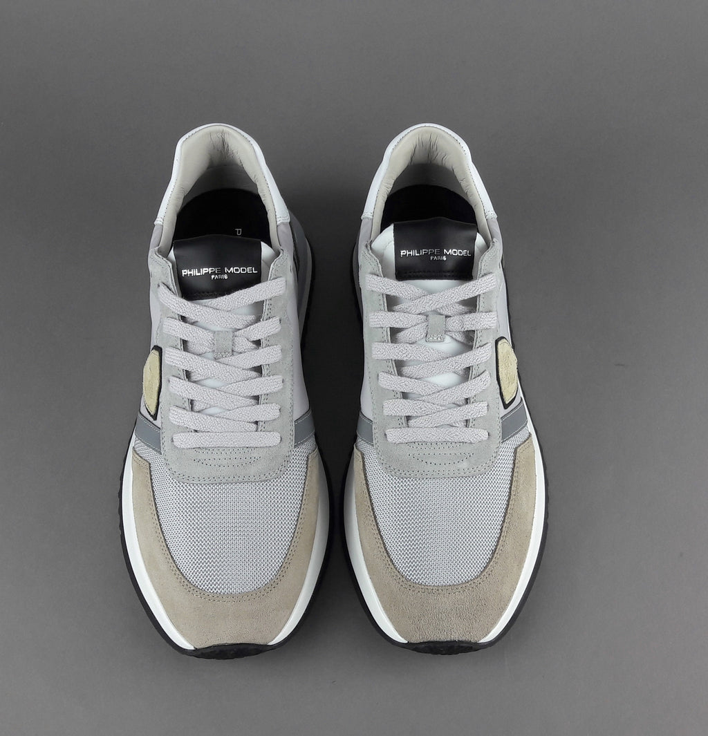 Philippe Model Sneakers Uomo Mondial Camoscio Tela Grigio Talpa