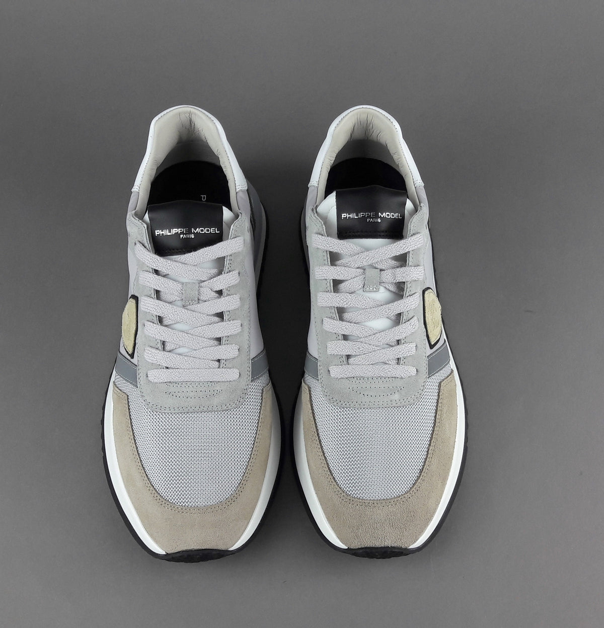Philippe Model Sneakers Uomo Mondial Camoscio Tela Grigio Talpa