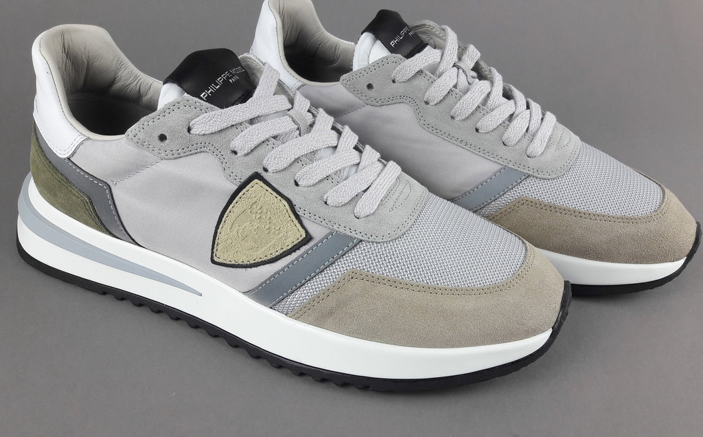 Philippe Model Sneakers Uomo Mondial Camoscio Tela Grigio Talpa