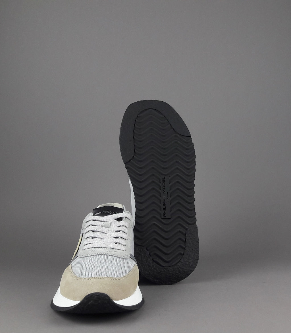 Philippe Model Sneakers Uomo Mondial Camoscio Tela Grigio Talpa