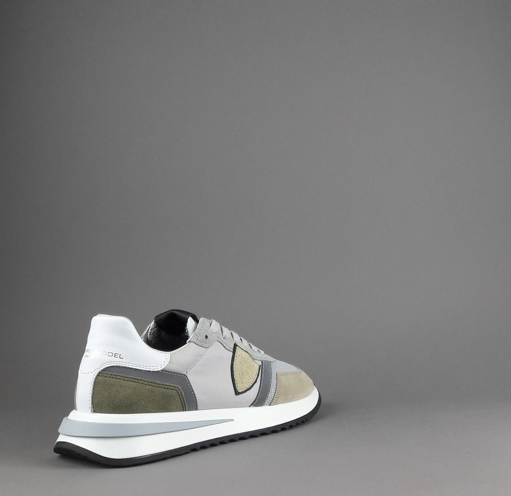 Philippe Model Sneakers Uomo Mondial Camoscio Tela Grigio Talpa