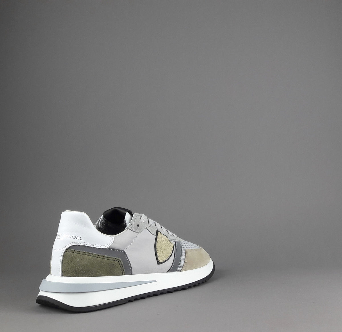 Philippe Model Sneakers Uomo Mondial Camoscio Tela Grigio Talpa