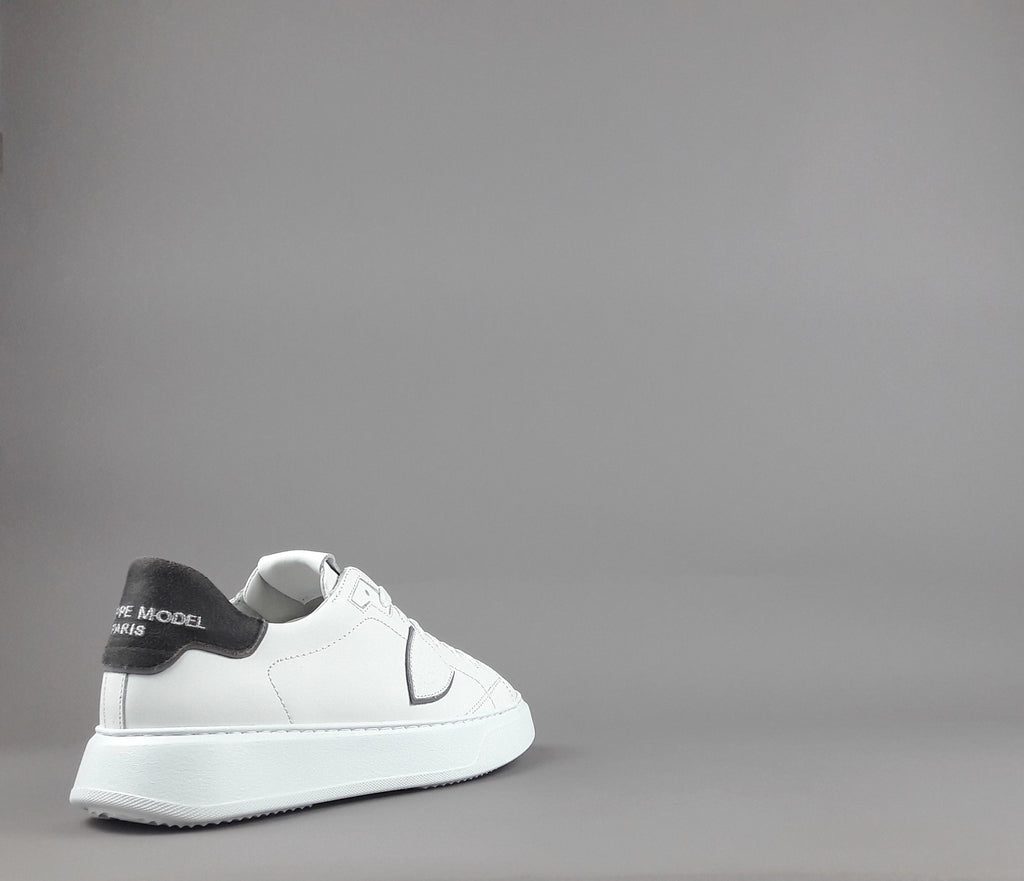 Philippe Model Sneakers Uomo New Temple Pelle Bianco Spoiler Crackle'