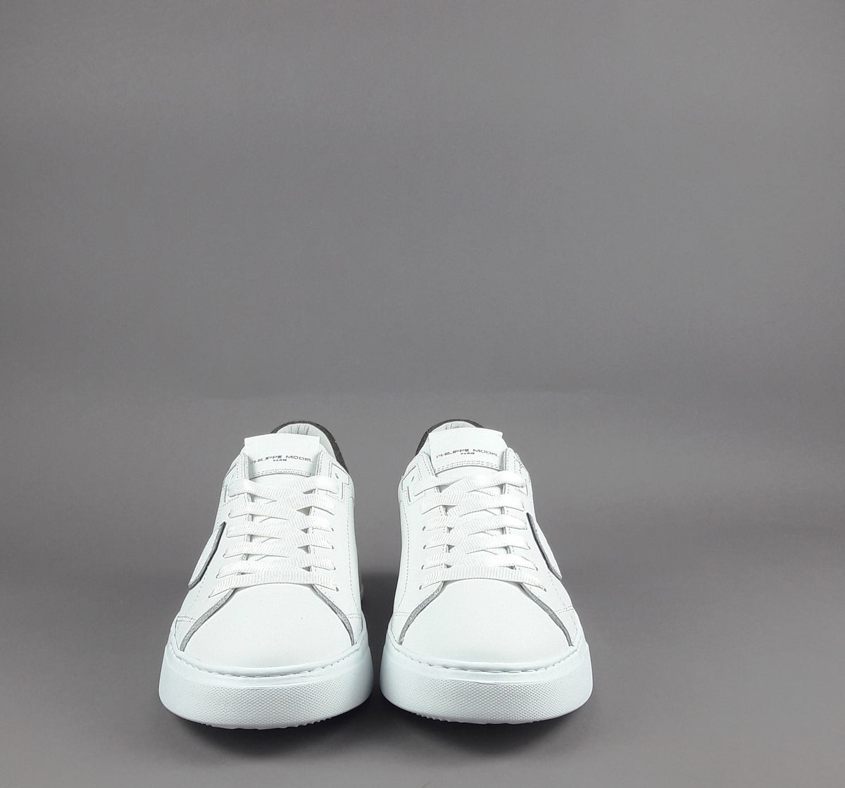 Philippe Model Sneakers Uomo New Temple Pelle Bianco Spoiler Crackle'
