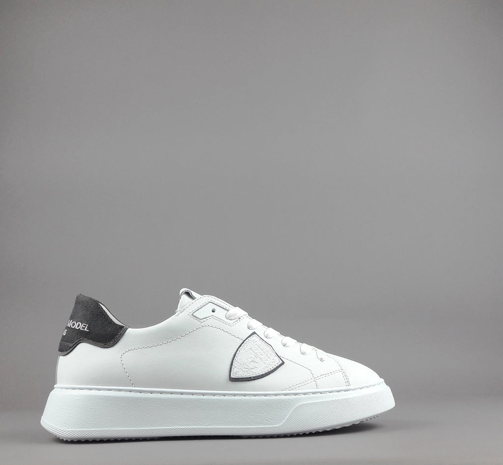 Philippe Model Sneakers Uomo New Temple Pelle Bianco Spoiler Crackle'