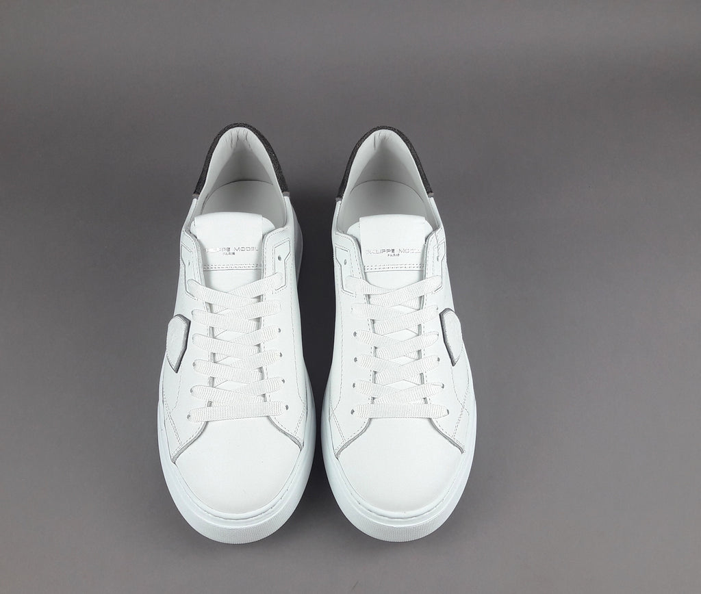 Philippe Model Sneakers Uomo New Temple Pelle Bianco Spoiler Crackle'