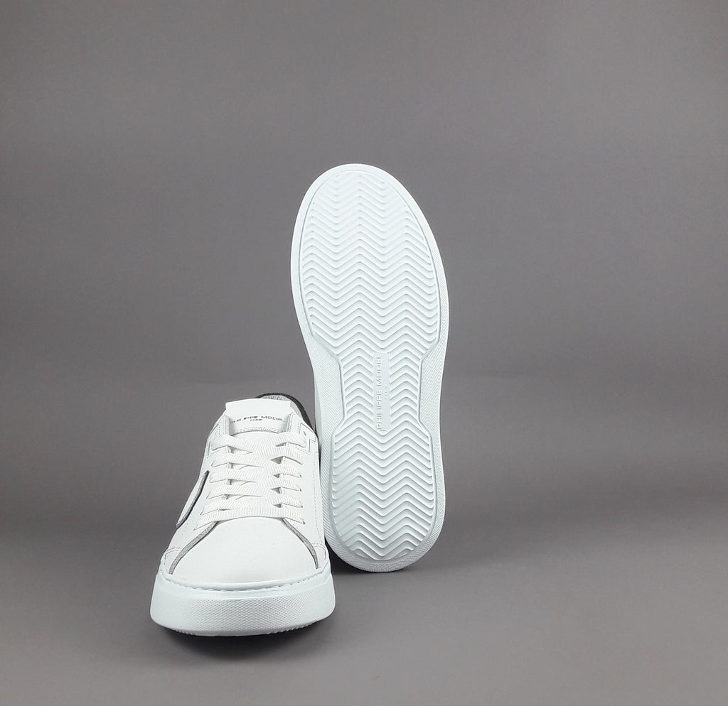 Philippe Model Sneakers Uomo New Temple Pelle Bianco Spoiler Crackle'