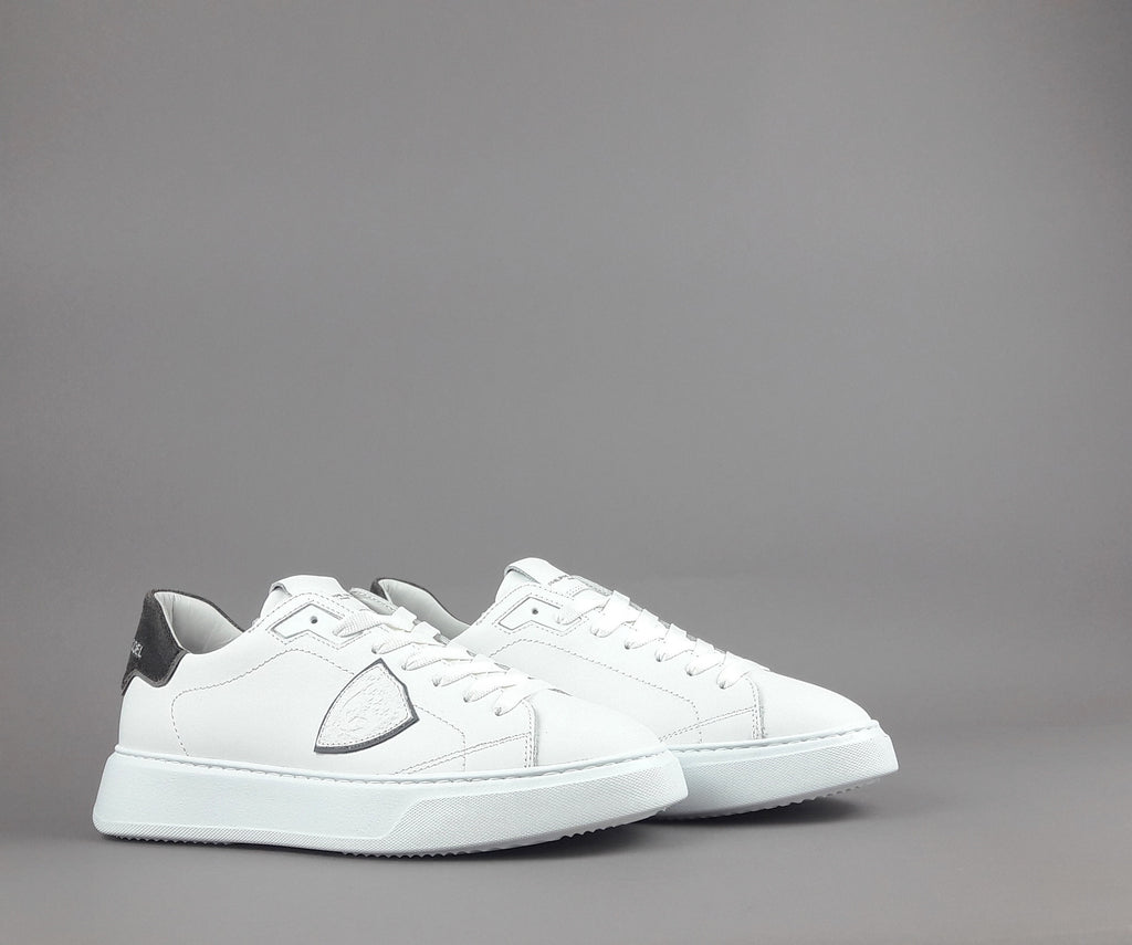 Philippe Model Sneakers Uomo New Temple Pelle Bianco Spoiler Crackle'