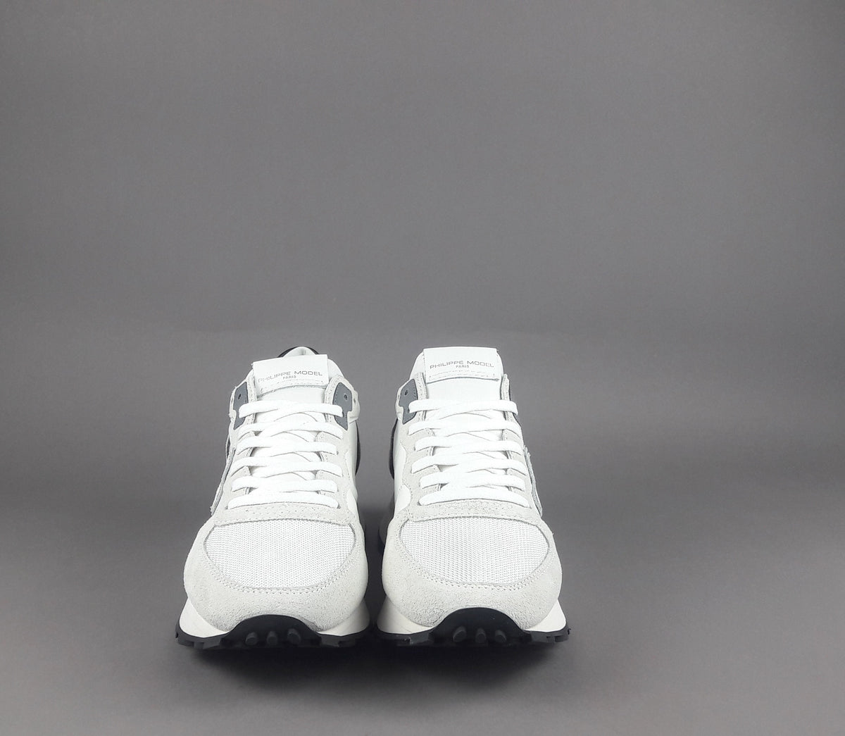 Philippe Model Sneakers Uomo New Tropez Camoscio Tela Bianco