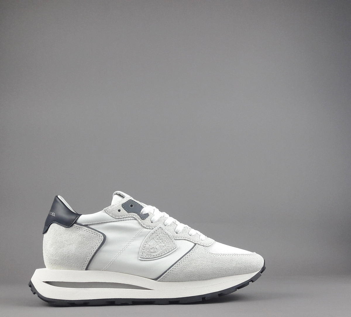 Philippe Model Sneakers Uomo New Tropez Camoscio Tela Bianco