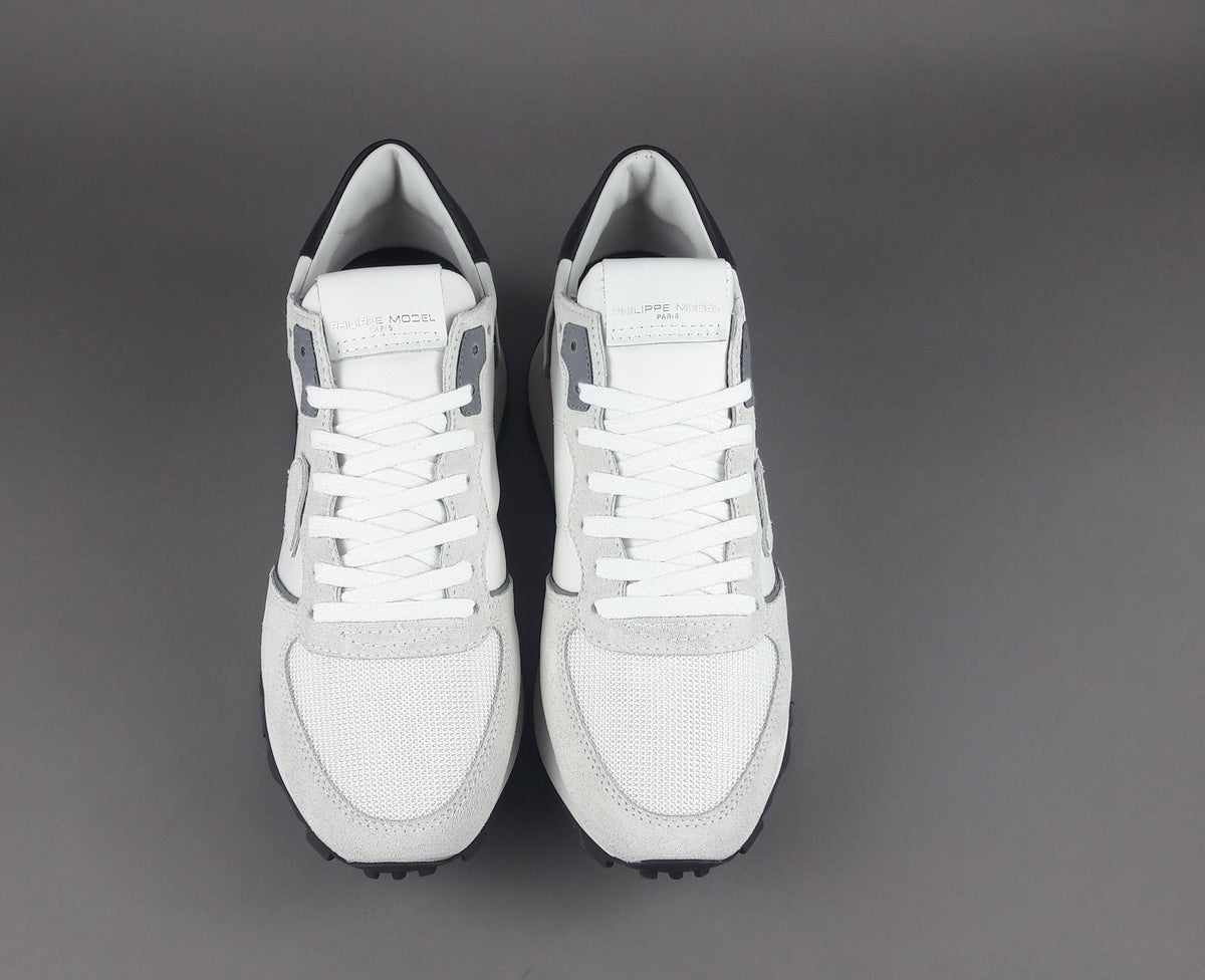 Philippe Model Sneakers Uomo New Tropez Camoscio Tela Bianco
