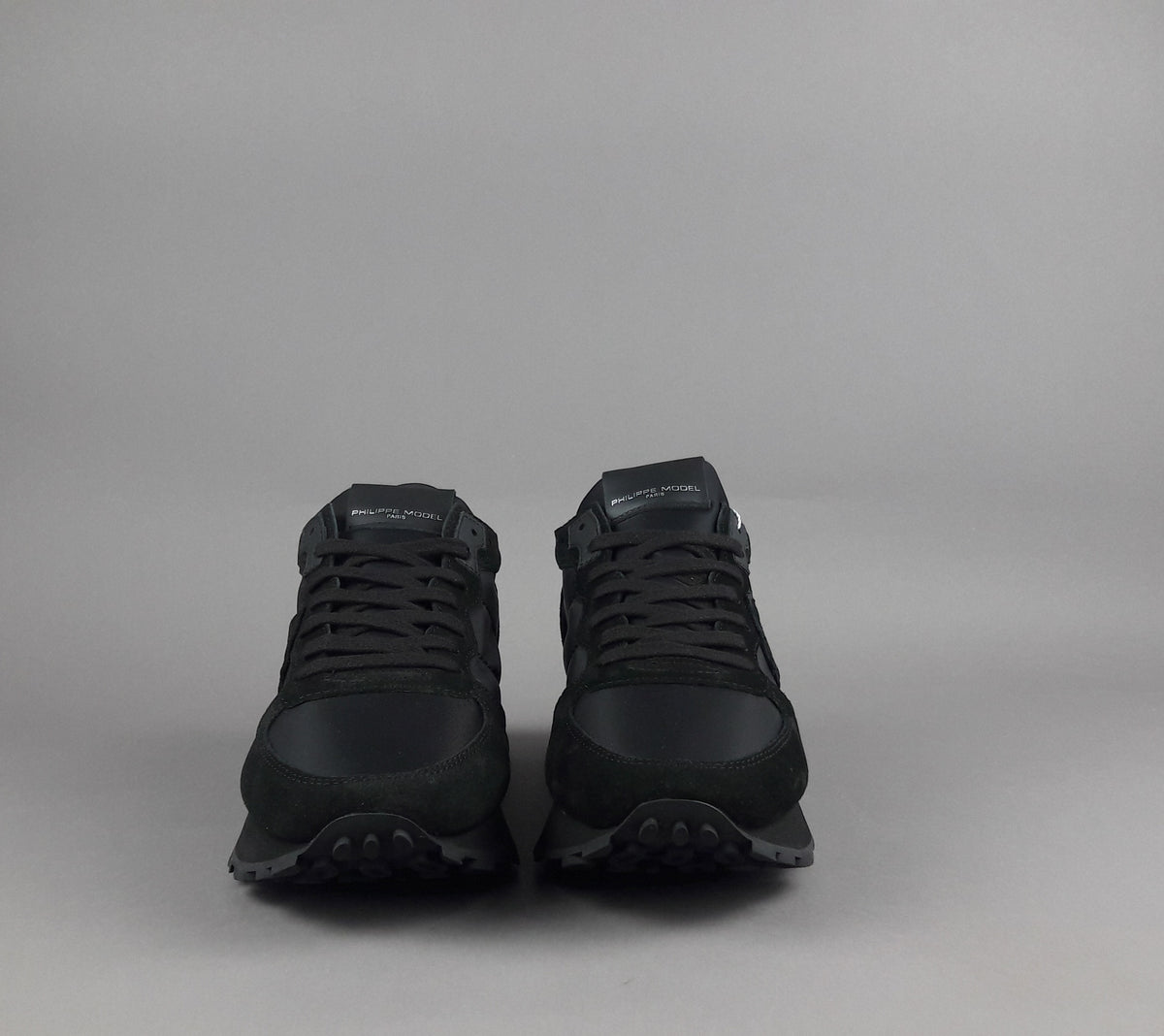 Philippe Model Sneakers Uomo New Tropez Camoscio Tela Nero