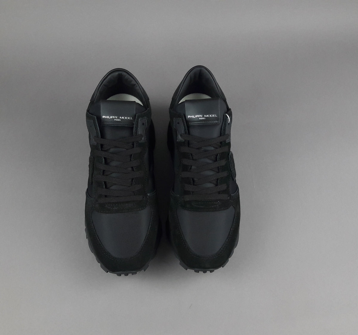Philippe Model Sneakers Uomo New Tropez Camoscio Tela Nero