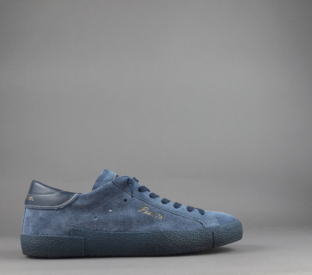 Philippe Model Sneakers Uomo Paris x Camoscio Blu