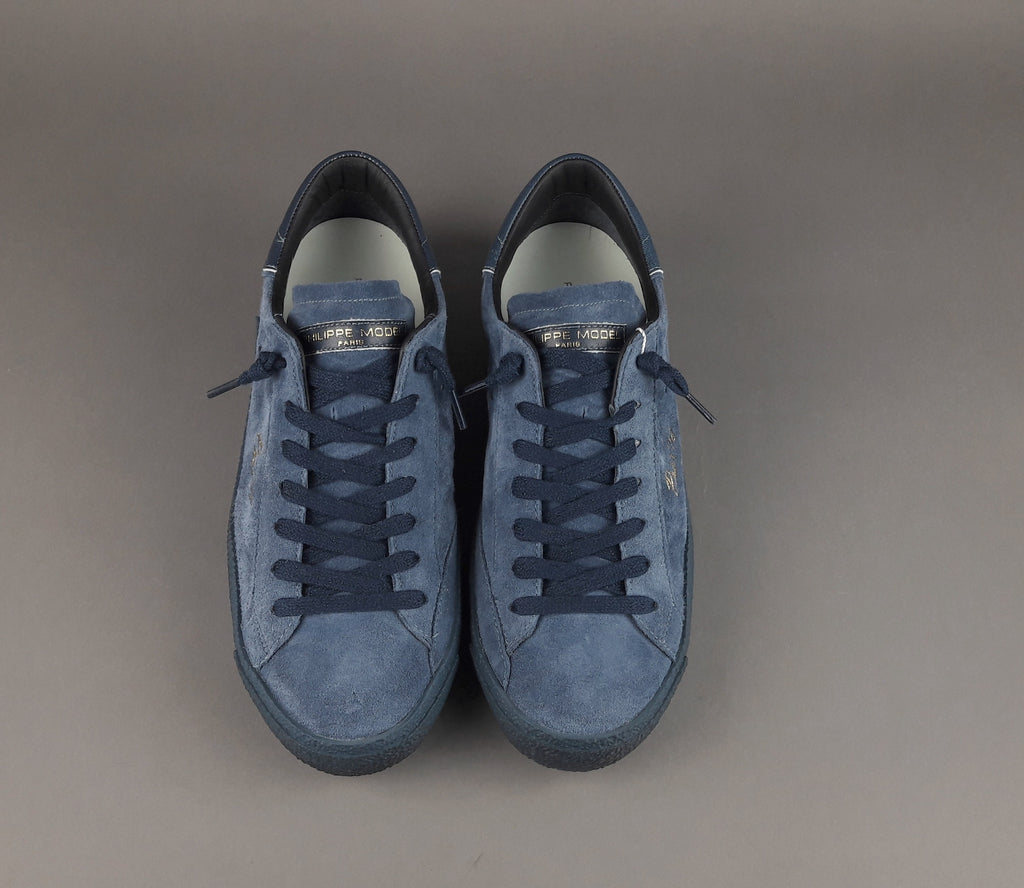 Philippe Model Sneakers Uomo Paris x Camoscio Blu