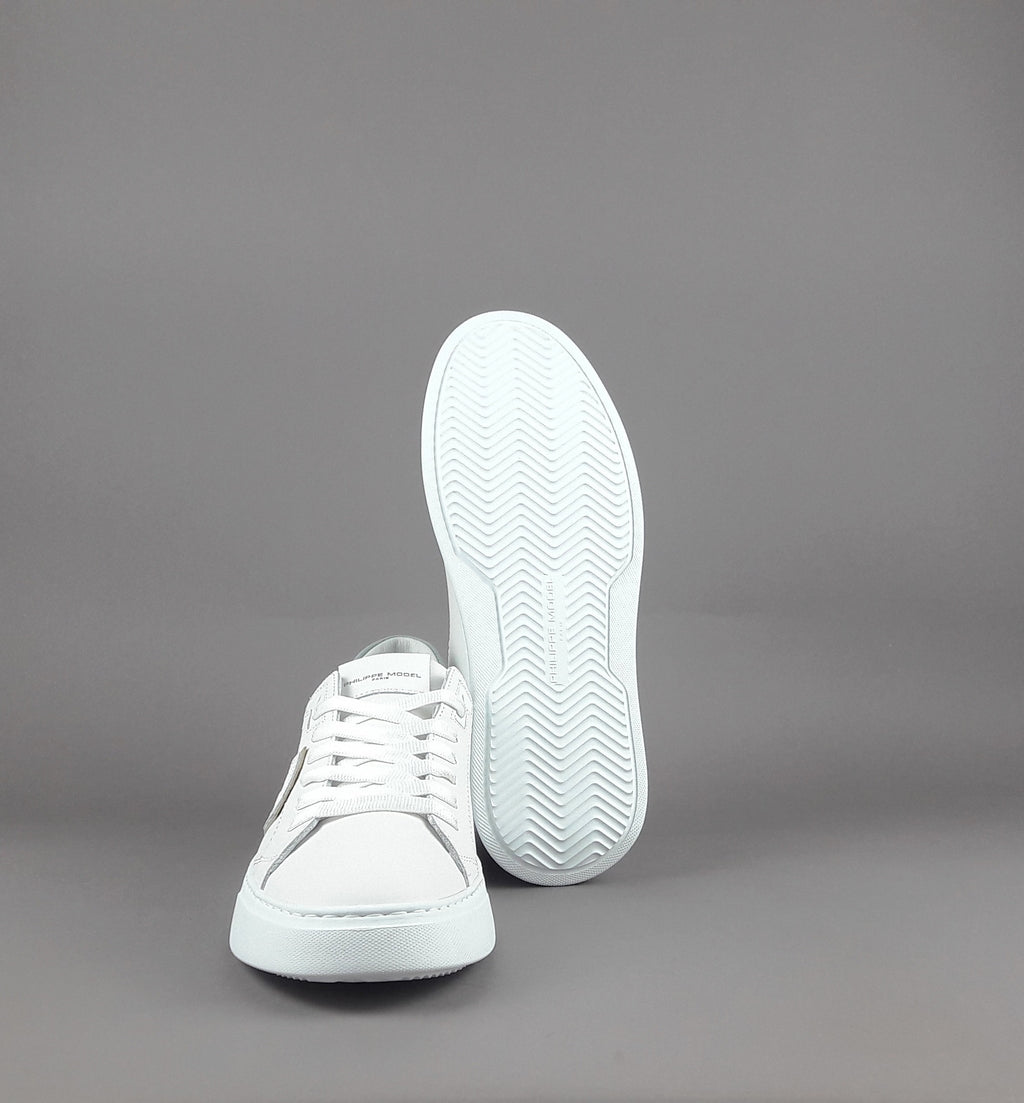 Philippe Model Temple Uomo Pelle Bianco Spoiler Azzurro