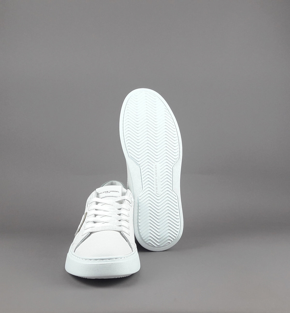Philippe Model Temple Uomo Pelle Bianco Spoiler Azzurro