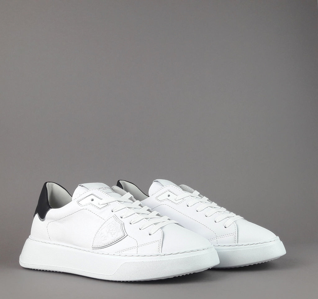 Philippe Model Temple Uomo Pelle Bianco Spoiler Nero