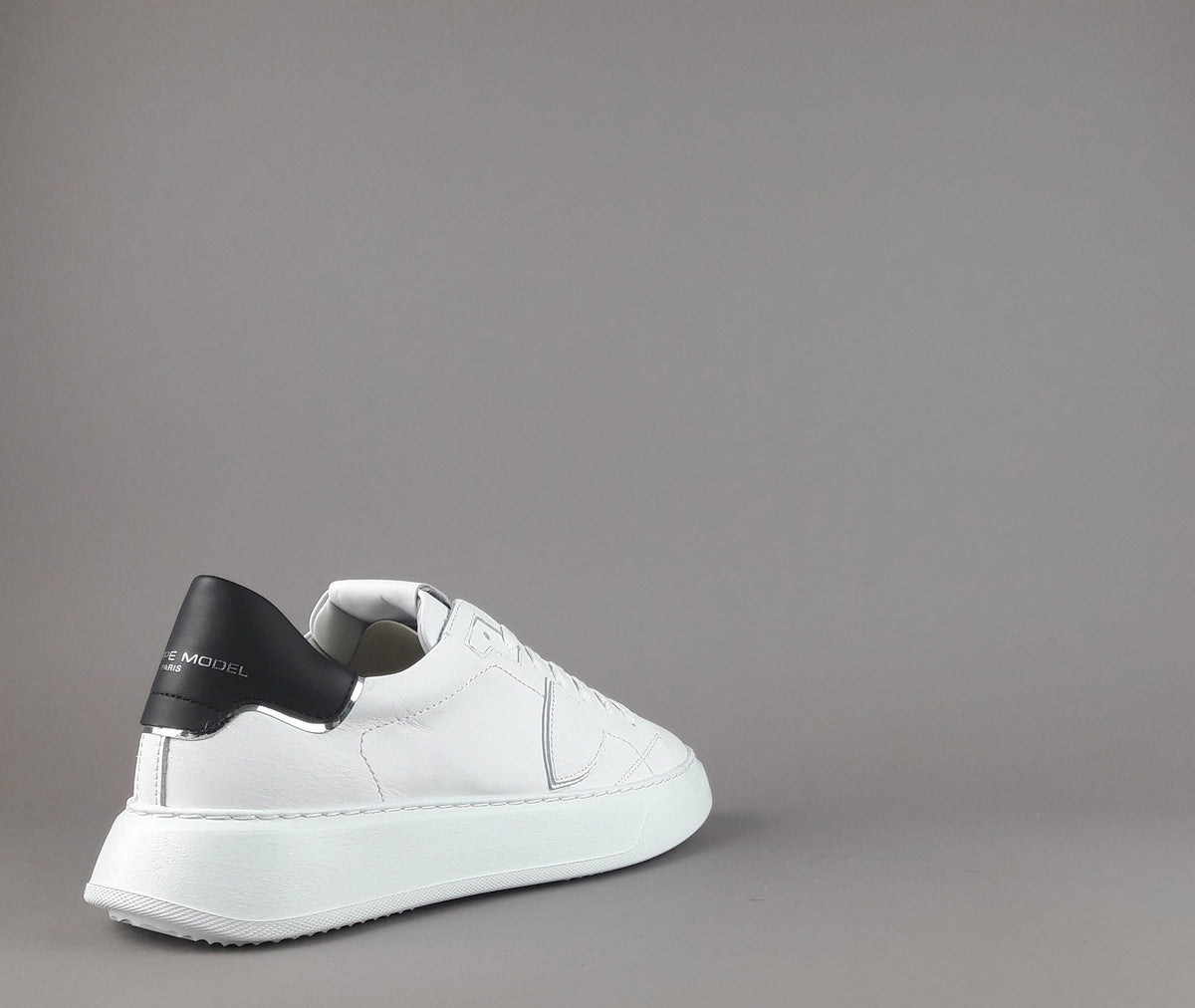 Philippe Model Temple Uomo Pelle Bianco Spoiler Nero