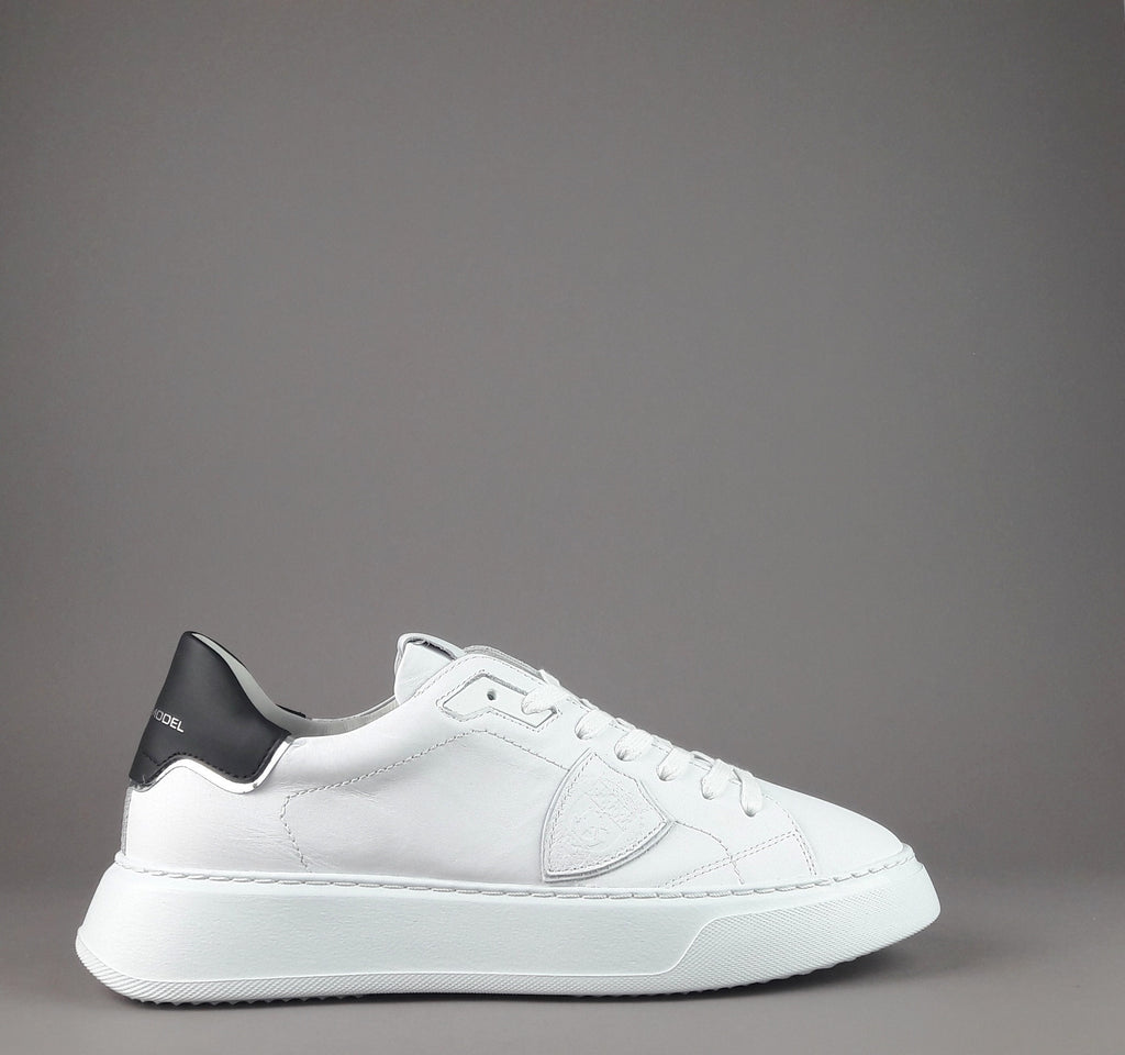 Philippe Model Temple Uomo Pelle Bianco Spoiler Nero