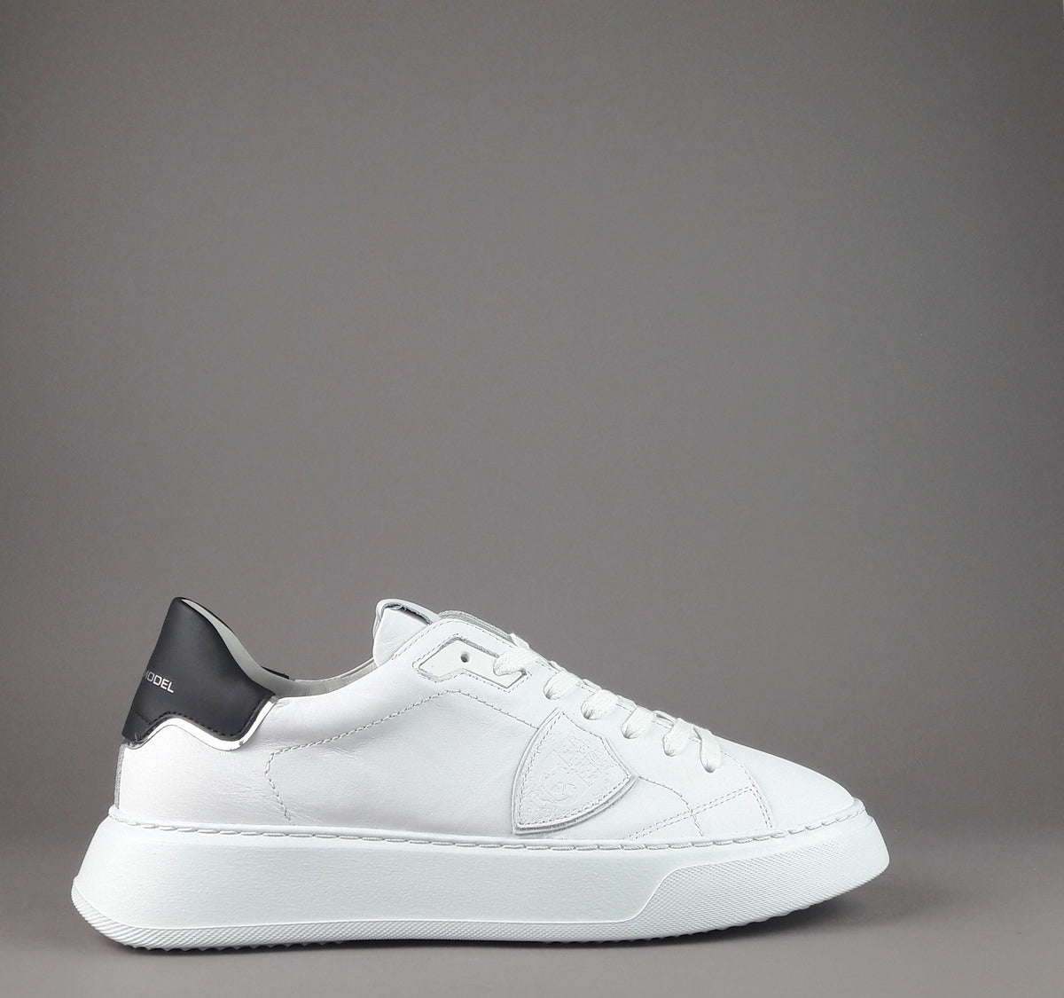 Philippe Model Temple Uomo Pelle Bianco Spoiler Nero
