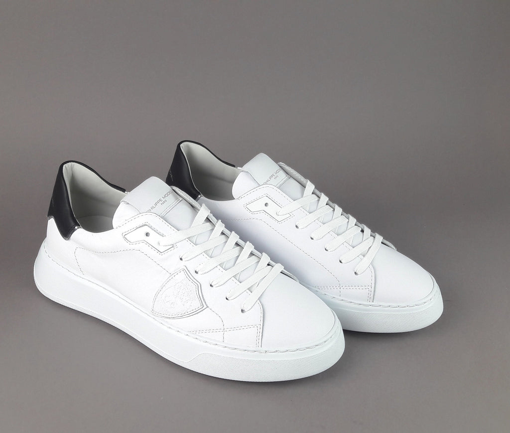Philippe Model Temple Uomo Pelle Bianco Spoiler Nero