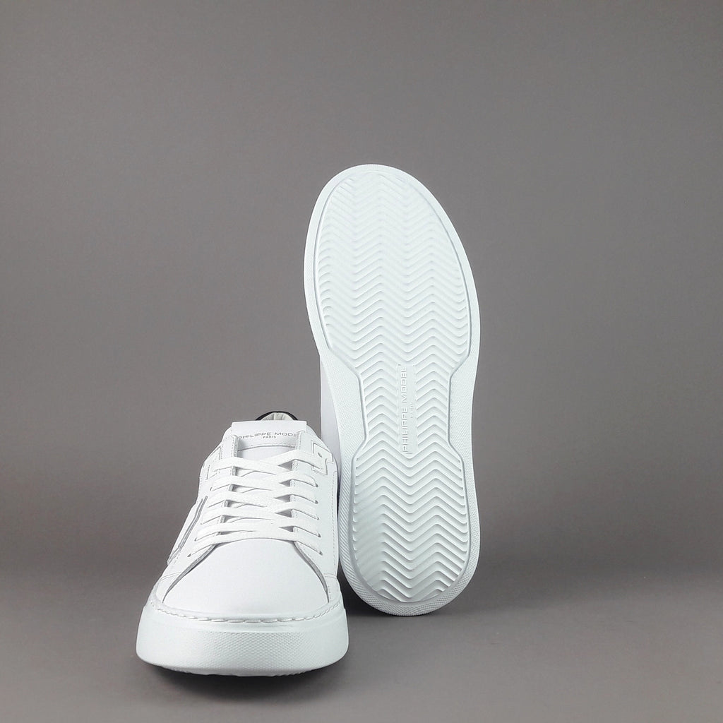 Philippe Model Temple Uomo Pelle Bianco Spoiler Nero