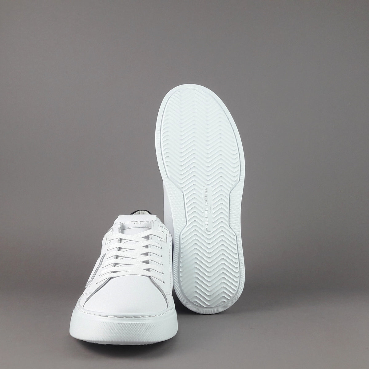 Philippe Model Temple Uomo Pelle Bianco Spoiler Nero