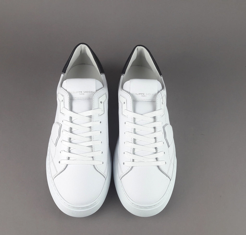 Philippe Model Temple Uomo Pelle Bianco Spoiler Nero