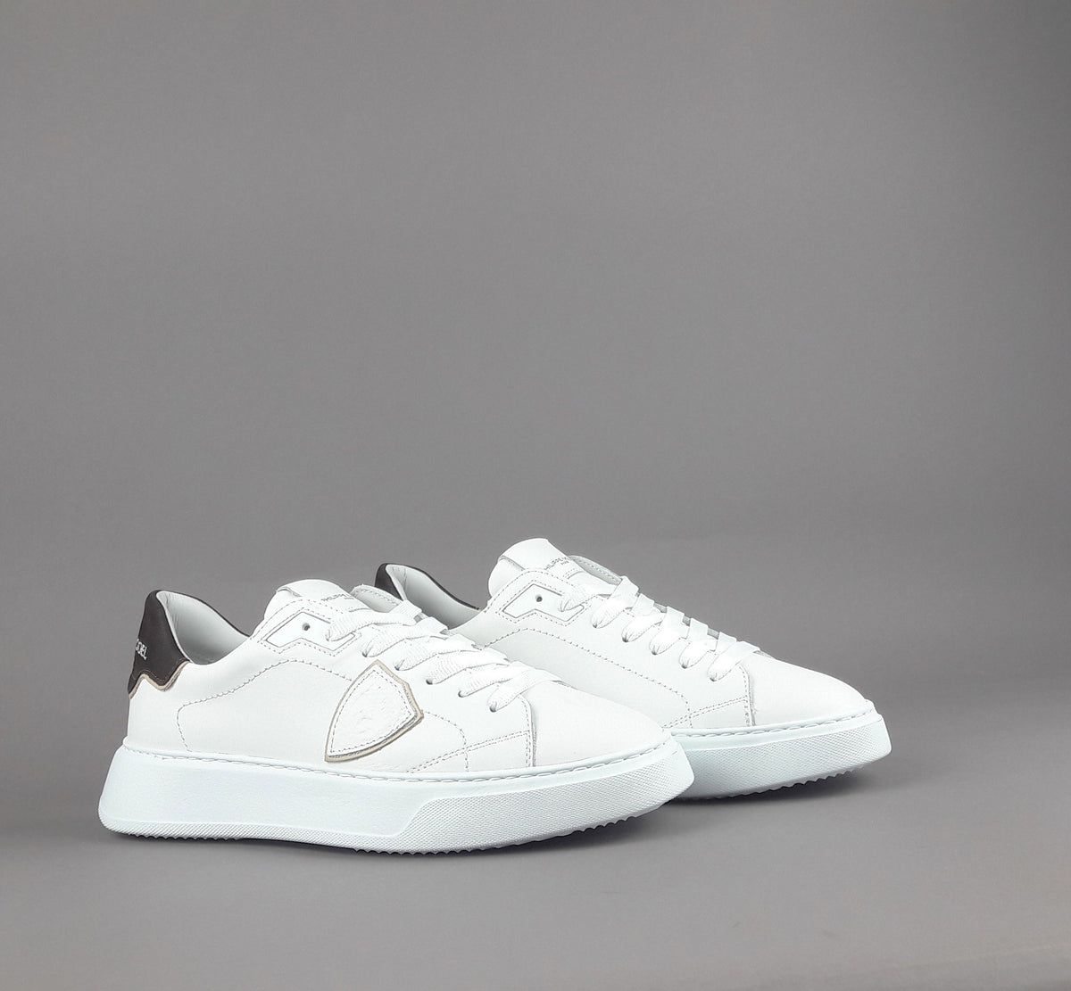 Philippe Model Temple Uomo Pelle Bianco Spoiler Testa Moro
