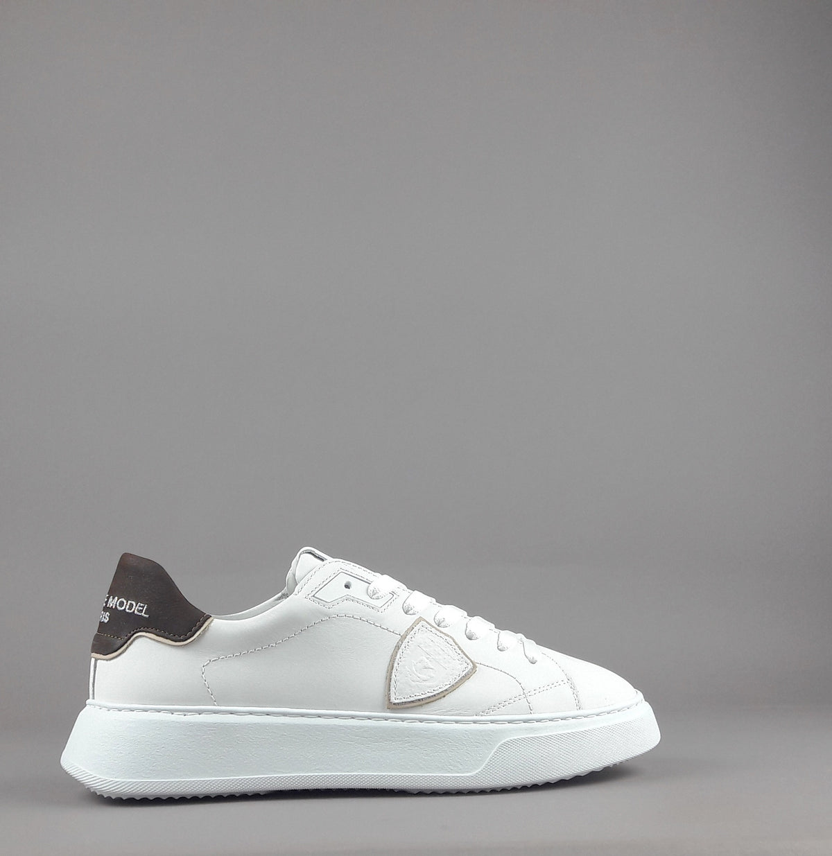 Philippe Model Temple Uomo Pelle Bianco Spoiler Testa Moro