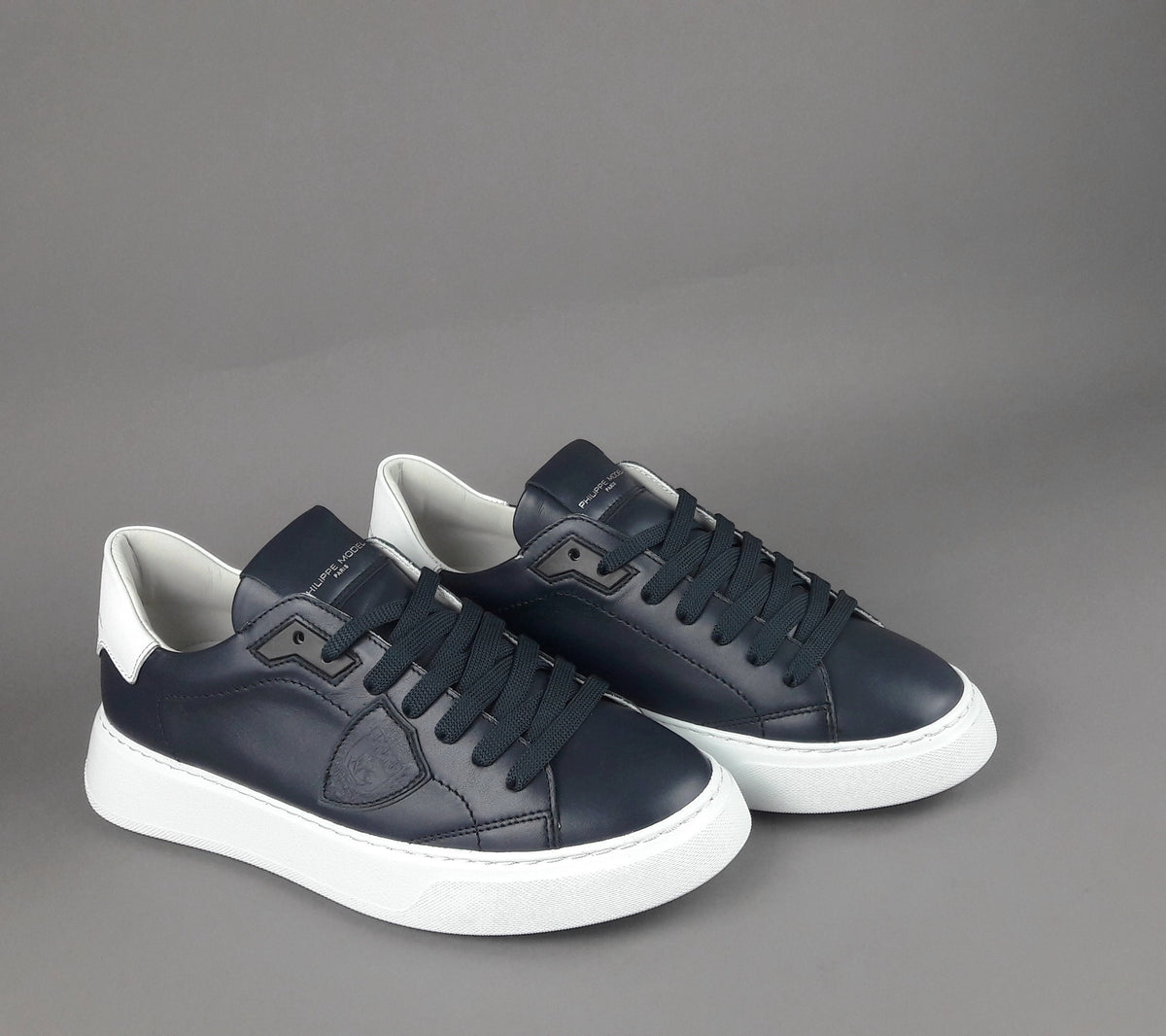 Philippe Model Temple Uomo Pelle Blu Scuro
