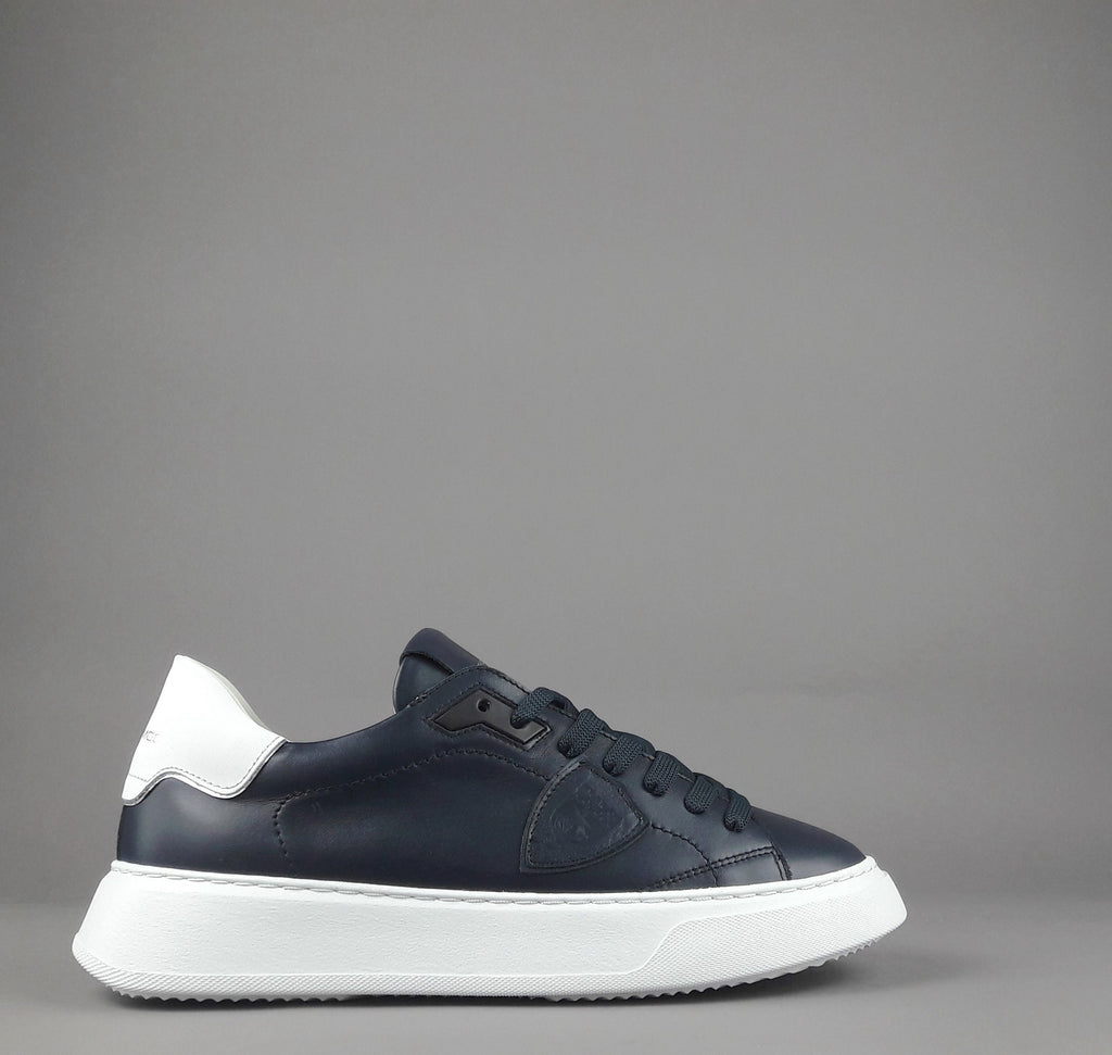 Philippe Model Temple Uomo Pelle Blu Scuro