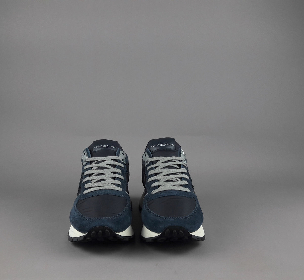 Philippe Model Tropez Uomo Camoscio Tela Blu Scuro