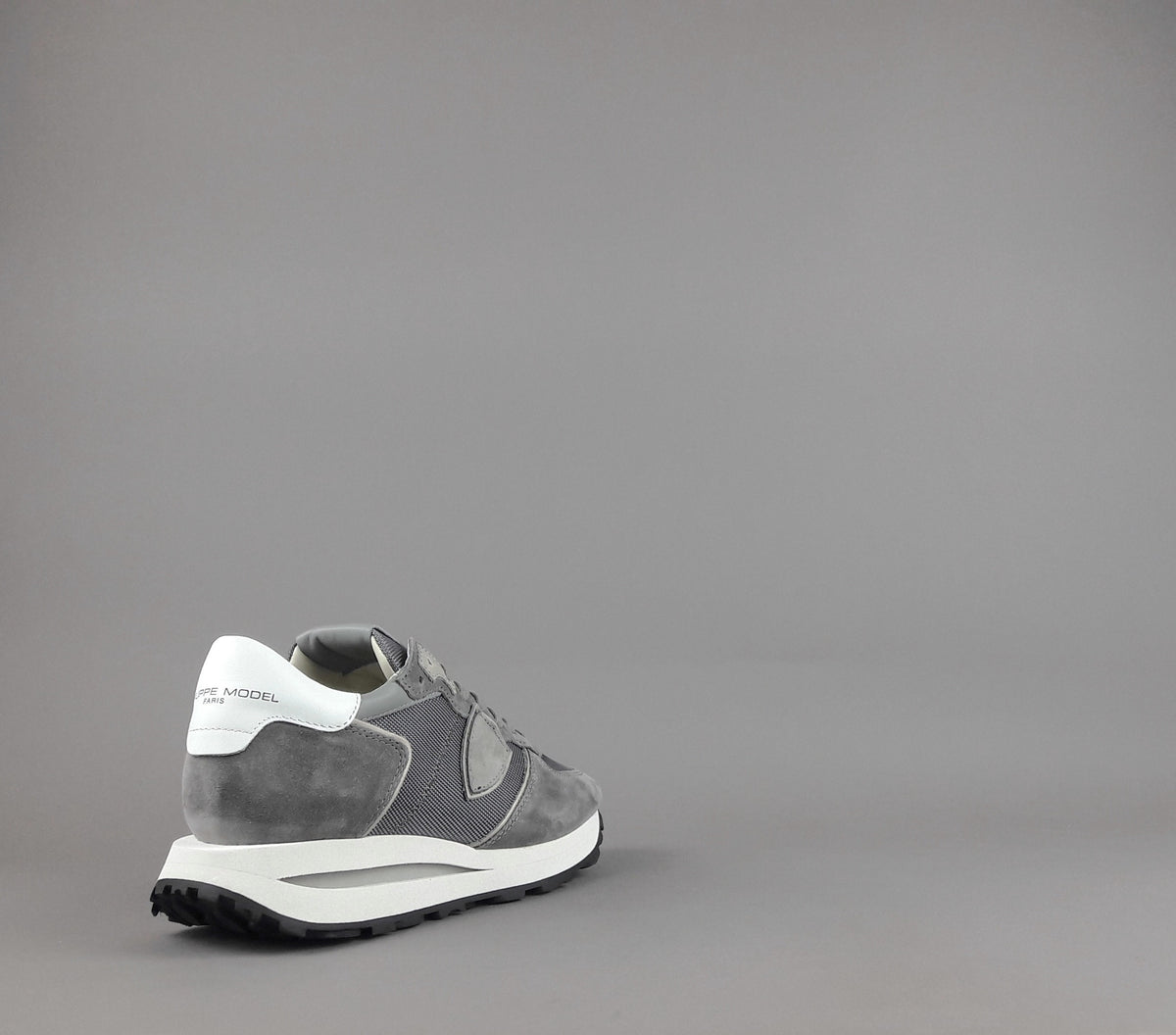 Philippe Model Tropez Uomo Camoscio Tela Grigio