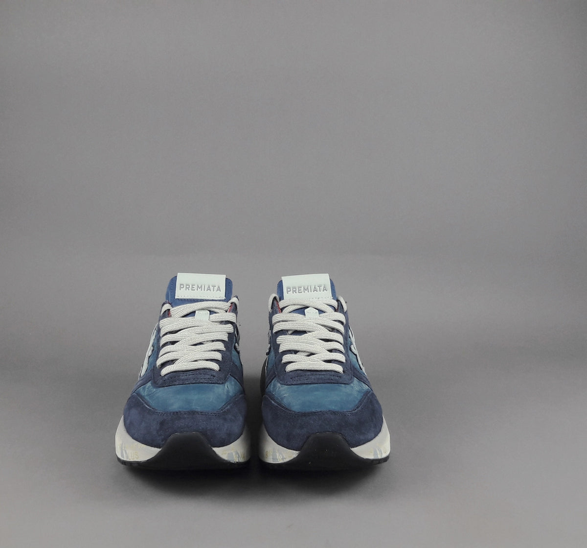 Premiata Sneakers Uomo Mick Camoscio E Tela Blu