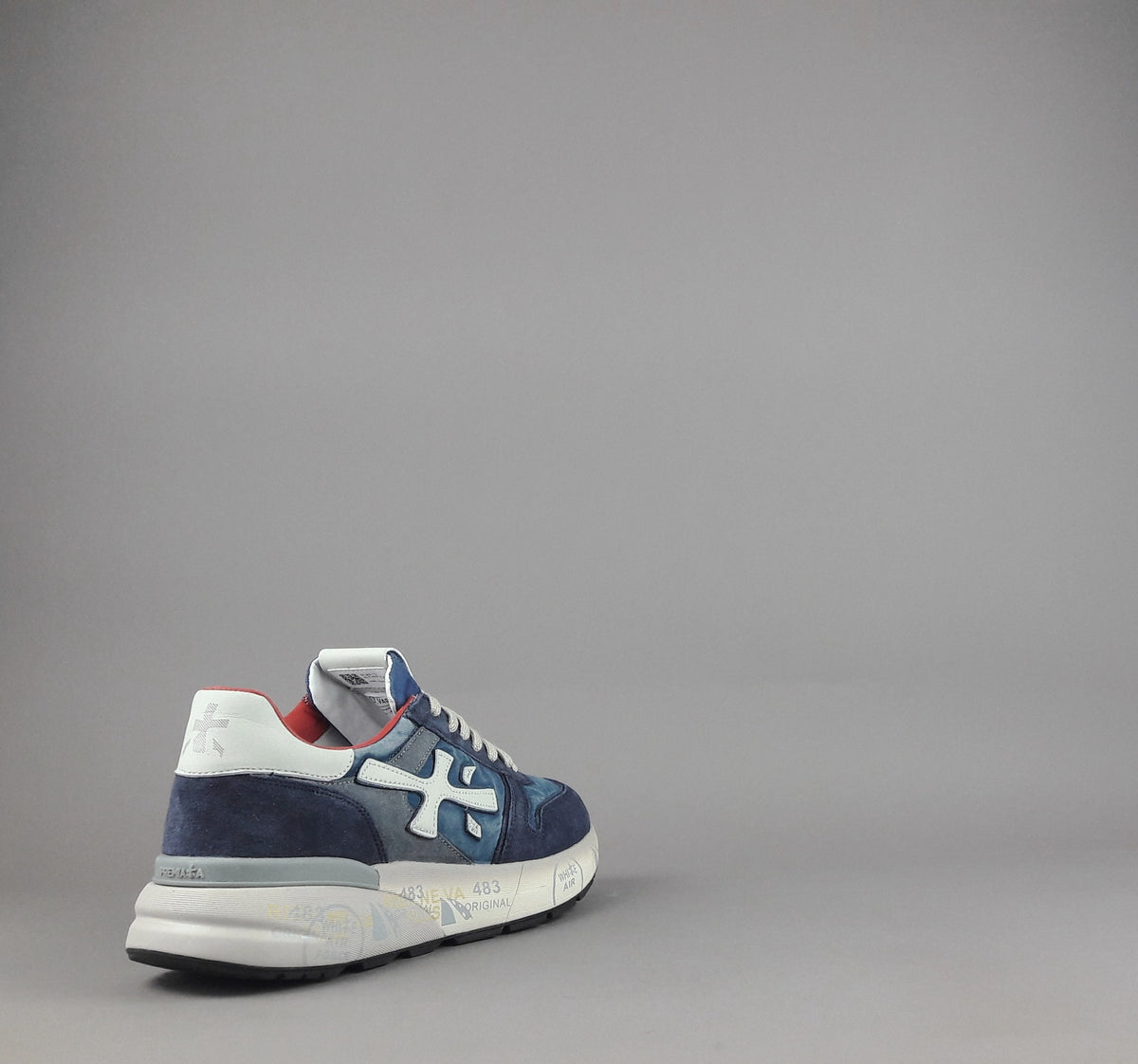 Premiata Sneakers Uomo Mick Camoscio E Tela Blu