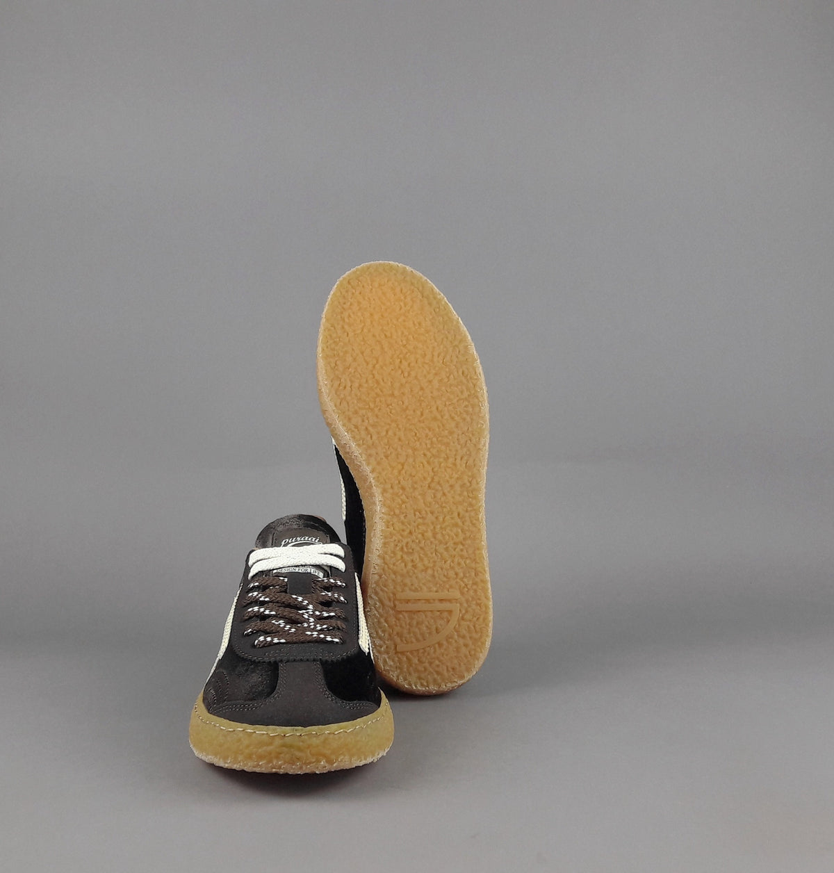 Puraai Sneakers Donna Camoscio Vegan Marrone Scuro