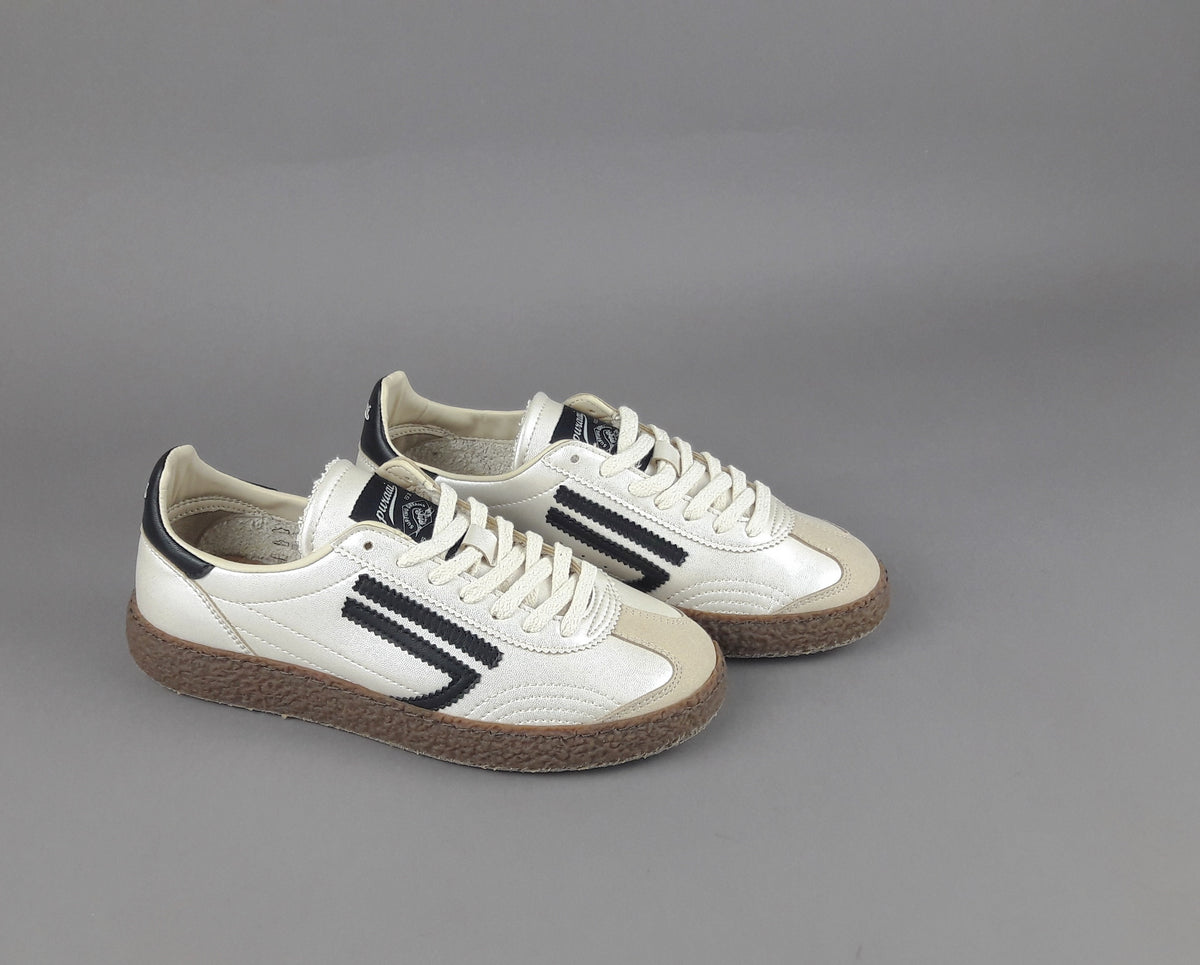 Puraai Sneakers Donna Pelle Vegan Mastice Perlato
