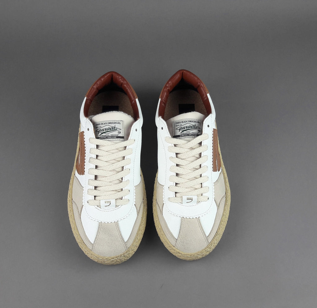 Puraai Sneakers Uomo Pelle Bianco