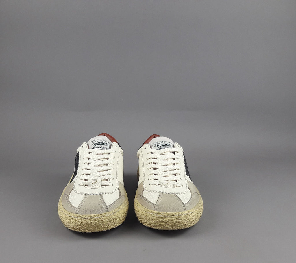Puraai Sneakers Uomo Pelle Vegan Bianco Opaco