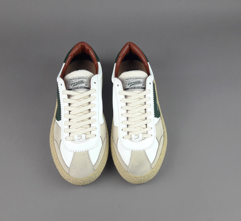 Puraai Sneakers Uomo Pelle Vegan Bianco