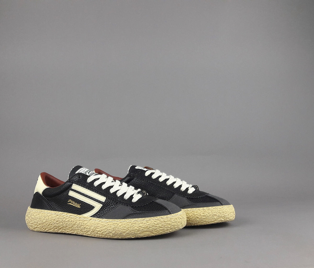 Puraai Sneakers Uomo Pelle Vegan Nero