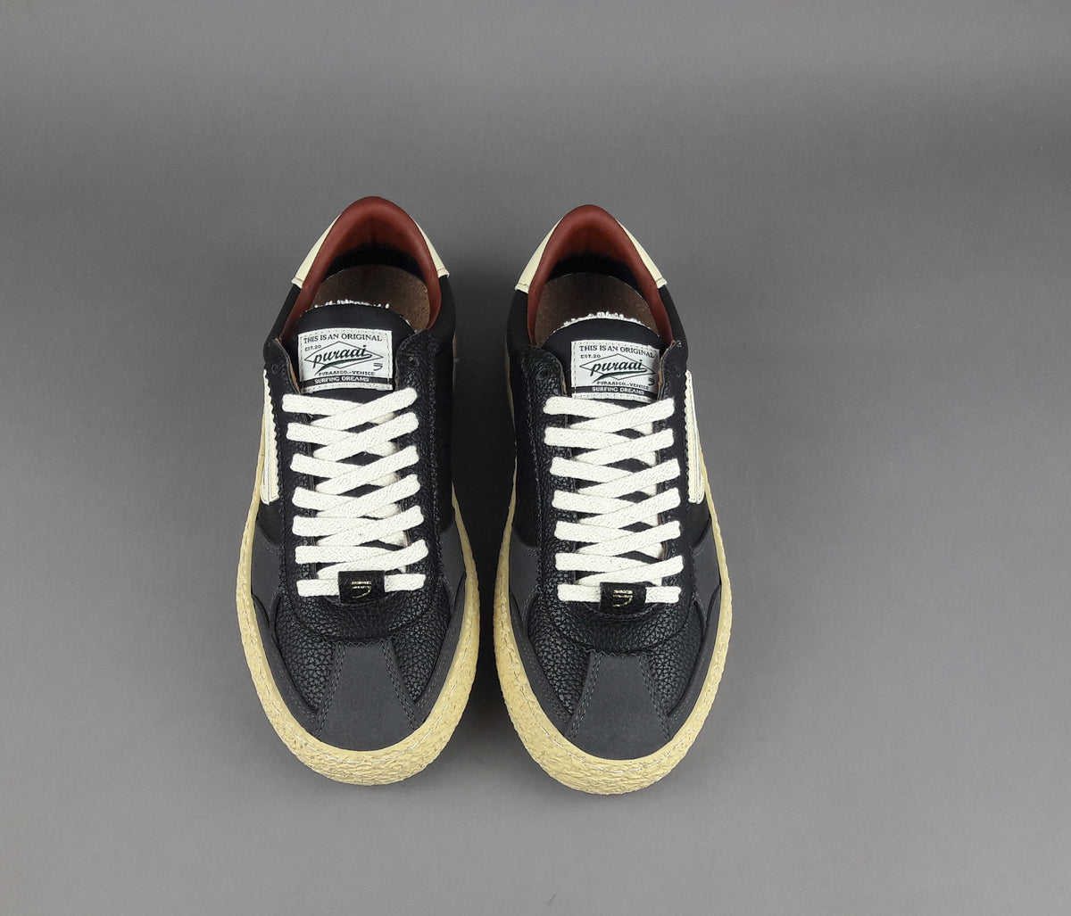 Puraai Sneakers Uomo Pelle Vegan Nero