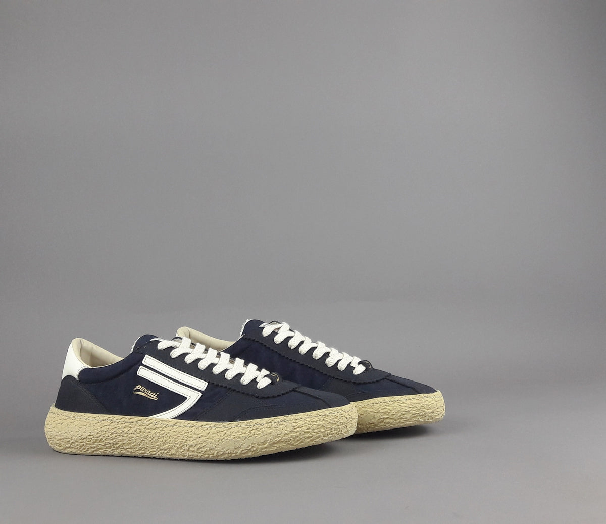 Puraai Sneakers Uomo Tessuto Vegan Tela Blu Scuro