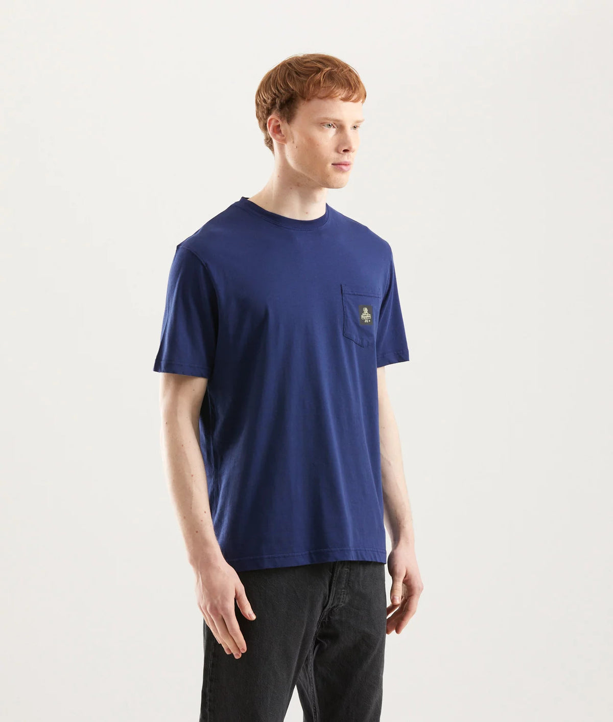 Refrigiwear T-Shirt Uomo Pierce Cotone Blu Taschino Logato