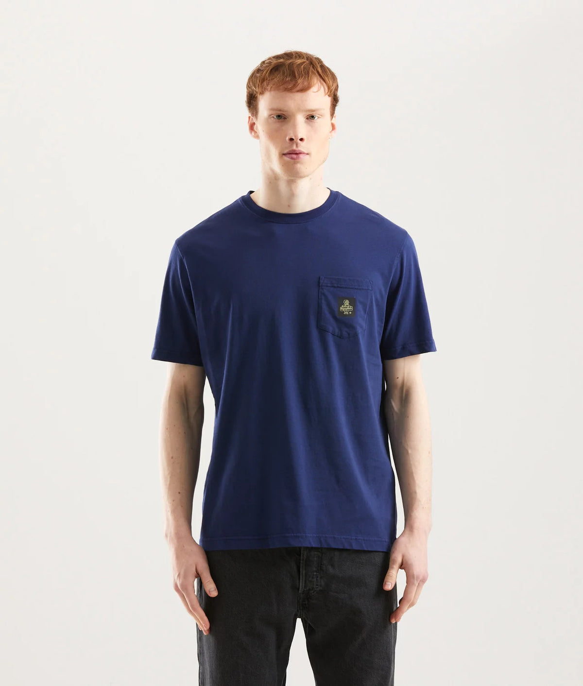 Refrigiwear T-Shirt Uomo Pierce Cotone Blu Taschino Logato